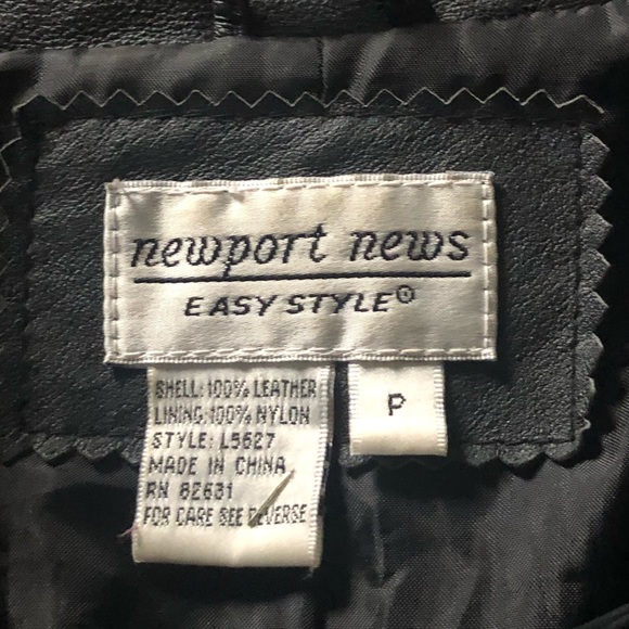 Title ; Long leather trench coat blk very nice - Picture 6 of 8